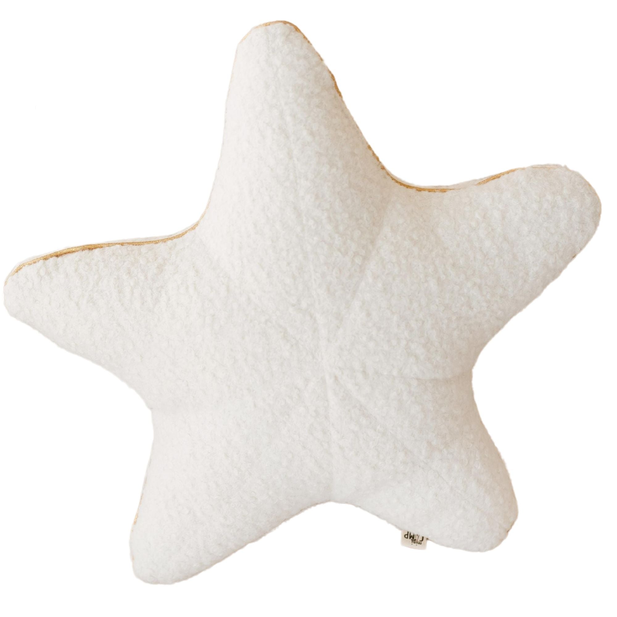 MINICAMP Ecru Boucle Starfish pagalvėlė su elegantiška auksine apdaila