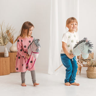MINICAMP Unicorn Hobby Horse Stick Toy – Handmade Linen Ride-On Toy in Mint