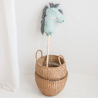 Unicorn Stick Horse, Hobby Horse Stick, Pony Ride Toy, Wooden Stick Horse, Plush Stick Horse, Fantasy Horse Toy,Magical Stick Horse,Toy Gift