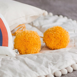 Pom Pom Teepee palapinės viršeliai - Dekoratyviniai PomPoms |Spalva: Goldenrod