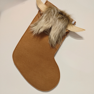 Felt Christmas Stocking – Personalized Holiday Decor |  Highland Cow
