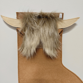 Felt Christmas Stocking – Personalized Holiday Decor |  Highland Cow