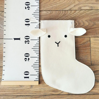 Nordic Felt Christmas Stocking – Personalized Holiday Decor | White Sheep