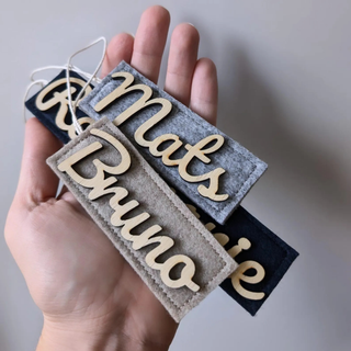 Nordic Felt Christmas Stocking – Personalized Holiday Decor | White Sheep