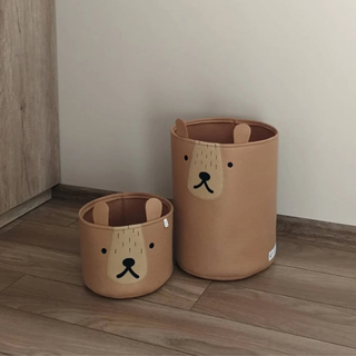 Handmade Felt Toy Storage Basket | Teddy Bear