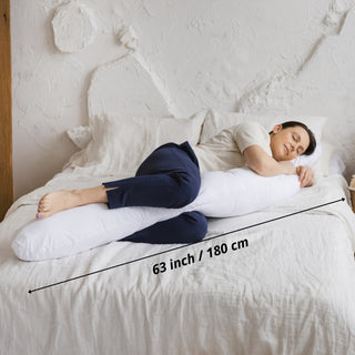 MINICAMP C-Shape Baby Feeding & Pregnancy Pillow with Organic White Cover | Kapok or PES Filling