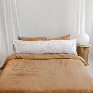 MINICAMP Full Body Pillow for Sleeping & Lumbar Support with Organic Cover in Milk White