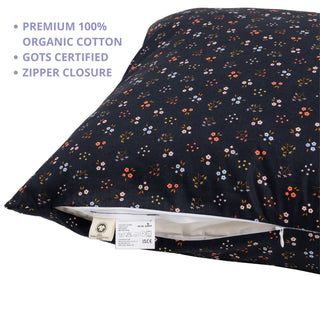 MINICAMP Kapok Bed Pillow – Natural, Supportive & Eco-Friendly Sleeping Pillow – Navy Blue