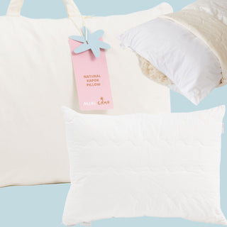 MINICAMP Adjustable Kapok Pillow for Sleeping – Organic Cotton Cover, Natural Fill