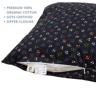 MINICAMP Long Maternity & Lumbar Support Pillow with Organic Cover in Navy Blue