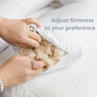 MINICAMP U-Shaped Maternity Pillow with Natural Sateen Cotton Cover in Shell Pink | Kapok or PES Filling