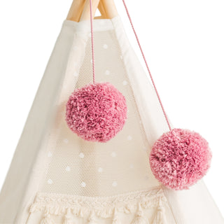 Pom Pom Teepee Tent Toppers - Decorative PomPoms |Colour: Bubble Gum