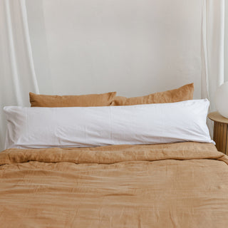 MINICAMP ergonomic full body pillow with organic cover offering lumbar and pregnancy support