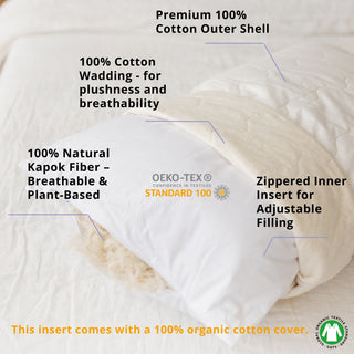 MINICAMP Full Body Maternity and Lumbar Pillow with Organic Cover