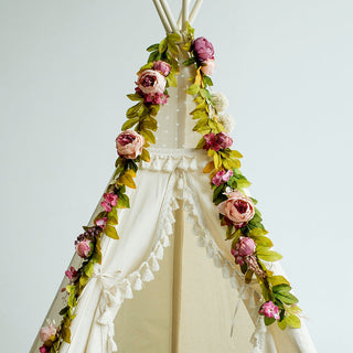 Peonies Floral Garland for Teepee & Nursery Decoration