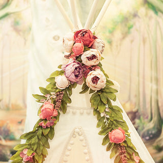Peonies Floral Garland for Teepee & Nursery Decoration