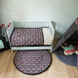 Baby Bed Cover from 100 % Cotton Horse Pattern