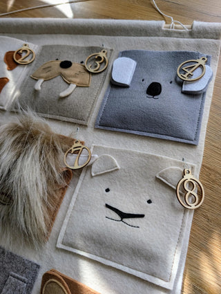 Woodland Felt Advent Calendar, Wall Organizer