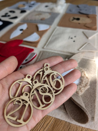 Woodland Felt Advent Calendar, Wall Organizer