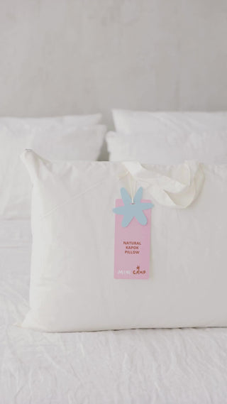 MINICAMP Natural Kapok Pillow for Sleeping – Organic Cotton Cover