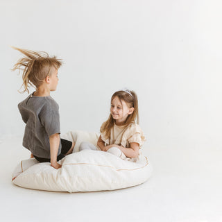 boucle kids reading nook pillow