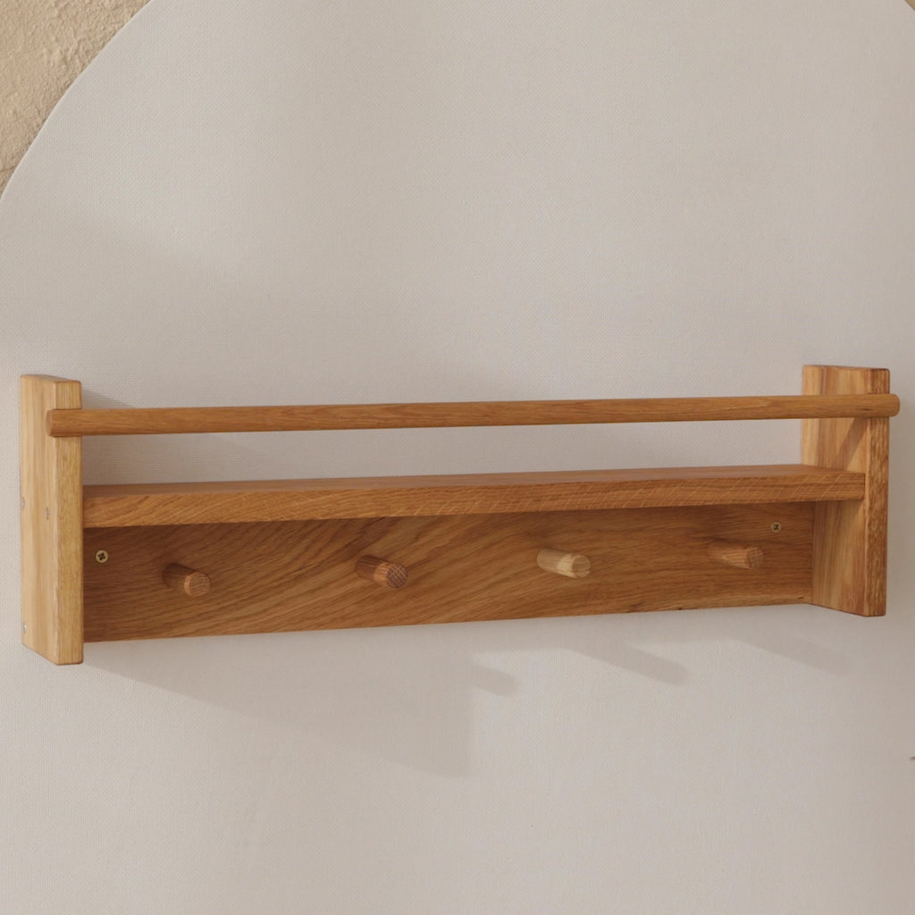 Bookshelf with coat hooks sales