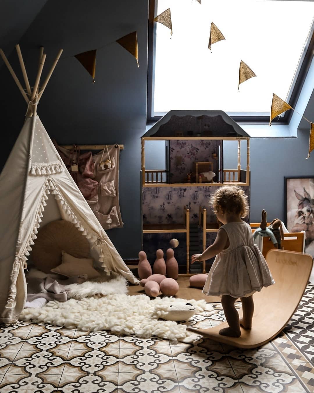 MINICAMP Boho Kids Teepee with Tassels - Main Image